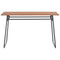 vidaXL - Eettafel - 120x60x73 - cm - massief - multiplex - staal - bruin