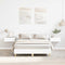 vidaXL - Bedframe - zonder - matras - 135x190 - cm - spaanplaat - wit