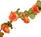 Kerstslingers met bloemen 6 st 250 cm oranje