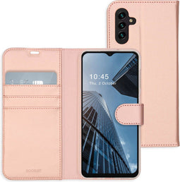 Accezz Samsung Galaxy A13 (5G) / A04s - Wallet Softcase Bookcase - 3 Pashouders - Rosé Goud