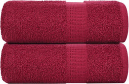vidaXL - Gastendoekjes - 2 - st - 30x50 - cm - 360 - g/m² - 100% - katoen - bordeauxrood