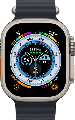 Apple Watch Ultra - 4G/LTE - 49mm - Titanium kast - Ocean bandje