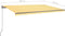 vidaXL - Luifel - handmatig - uittrekbaar - met - LED - 500x300 - cm - geel - en - wit