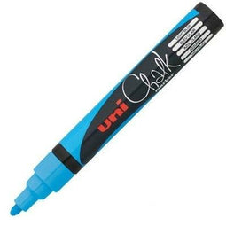 Vloeibare krijtstiften Uni-Ball Blauw (6 Onderdelen)