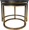 HSM Collection Ronde salontafel Finnley - ø60 cm - black wash/antique gold - s/2