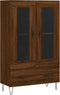 vidaXL - Hoge - kast - 69,5x31x115 - cm - bewerkt - hout - bruin - eikenkleur