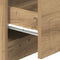 vidaXL - Nachtkastje - met - 2 - lades - 40x36x50 - cm - artisanaal - eikenkleurig