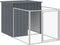 vidaXL - Hondenhok - met - ren - 110x1221x110 - cm - staal - antracietkleurig