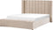 NOYERS - Bed met opbergruimte - Beige - 180 x 200 cm - Fluweel