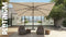 Platinum Sun & Shade – Zweefparasol – Challenger T¹ - 300x300 cm – Lichtgrijs – Kantelbaar – 360° Draaibaar – 96% UV protectie