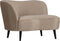 WOOOD Sara Loungefauteuil Links - Velvet - Khaki - 71x112x81