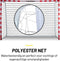 Dunlop Voetbaldoel - Voetbal Goal 300 x 200 x 110 cm - Metaal - Wit/Rood - Snelle Montage - Inclusief 7 Grondhaken