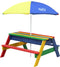 AXI Nick Zand & Water Picknicktafel in Regenboog kleuren - Verstelbare Parasol - FSC hout - Picknick tafel voor kinderen van hout