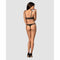 Kanten Ondergoed Set Obsessive Letica Zwart S/M