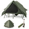 Coast Veldbed met Tent - 2-Persoons Campingbed 204 x 126 x 46 cm - Pop-up Tent 204 x 128 x 105 cm - Groen