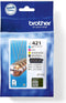 Inktcartridge brother lc-421 zwart + 3 kleuren | 4 stuk | 4 stuks