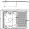 vidaXL - Gootsteen - met - afvoerset - 800x600x155 - mm - roestvrij - staal - zilver