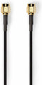 Nedis Antennekabel - SMA Male - SMA Male - Verguld - 50 Ohm - Enkelvoudig Afgeschermd - 2.00 m - Rond - PVC - Zwart - Envelop
