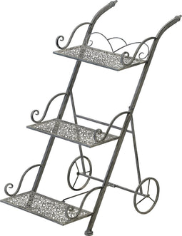 Etagere kar Vida la Viva grey wash metaal - Lesli Living - etagere