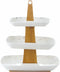 Etagere Porselein marmerlook 3 delige - Wit