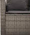 vidaXL - Tuinbank - 3-zits - met - kussens - & - tafel - poly - rattan - grijs