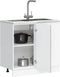 vidaXL - Keuken - onderkast - Kalmar - bewerkt - hout - grijs - sonoma - eiken