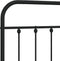vidaXL - Hoofdbord - metaal - zwart - 90 - cm