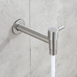 Wandmontage Rvs Kraan Koud Water Mop Zwembad Kranen Wasmachine Tuin Kranen - 115mm