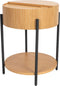 Zuiver Slides Bijzettafel Rond met opbergvak 45 cm Hout - Bruin