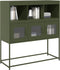 vidaXL - Dressoir - 100,5x39x107 - cm - koudgewalst - staal - olijfgroen