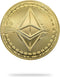 Ethereum munt goud - cryptotoken - fysieke munt