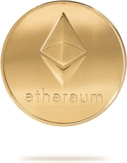 Ethereum munt goud - cryptotoken - fysieke munt
