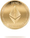 Ethereum munt goud - cryptotoken - fysieke munt