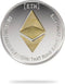 Ethereum munt goudzilver - cryptotoken - fysieke munt