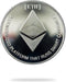 Ethereum munt zilver - cryptotoken - fysieke munt