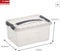 Sunware - Q-line opbergbox 6L transparant metaal - 30 x 20 x 14,3 cm