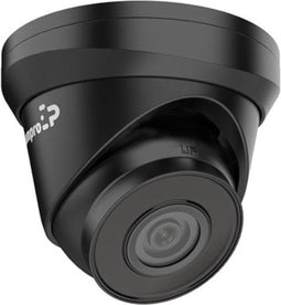 EtiamPro Dome IP-netwerkcamera, bewakingscamera, 2 MP, IR-leds, nachtzicht 30 m, vaste lens, WDR-technologie, PoE-functie, app Guarding Vision, voor binnen en buiten, zwart