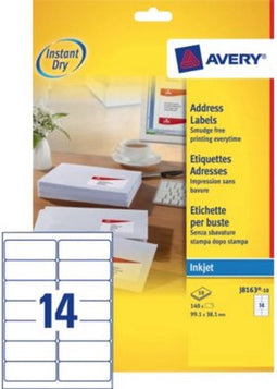 ETIKET AVERY J8163-10 99.1X38.1MM WIT 140STUKS