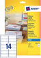 ETIKET AVERY J8163-10 99.1X38.1MM WIT 140STUKS