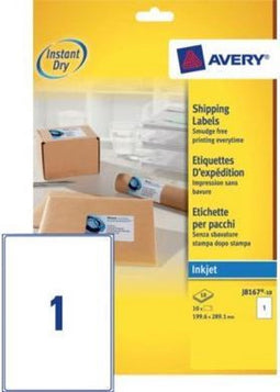 ETIKET AVERY J8167-10 199.6X289.1MM WIT 10STUKS