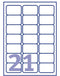 Etiket avery j8560-25 63.5x38.1mm tr 525stuks