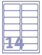 Etiket avery j8563-25 99.1x38.1mm tr 350stuks
