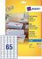 Etiket Avery J8651-10 38.1x21.2mm wit 650stuks