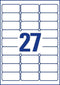 ETIKET AVERY L4737REV-25 63.5X29.6MM AFNEEMBAAR WIT 675STUKS