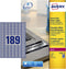 Etiket Avery L6008-20 25.4x10mm zilver 3780stuks