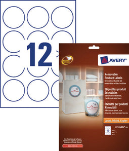 Etiket avery l7104rev-20 60mm wit 240stuks