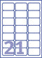 Etiket avery l7160-250 63.5x38.1mm wit 5250stuks