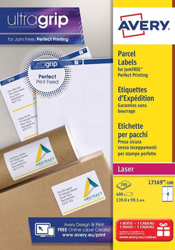 Etiket avery l7169-100 99.1x139mm 400stuks wit | 5 stuks