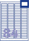 Etiket Avery L7656-25 46x11.1mm wit 2100stuks