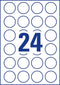 Etiket avery zweckform l3415 rond 40mm wit | 5 stuks